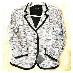 Nanette Lapore blazer black and white size 6